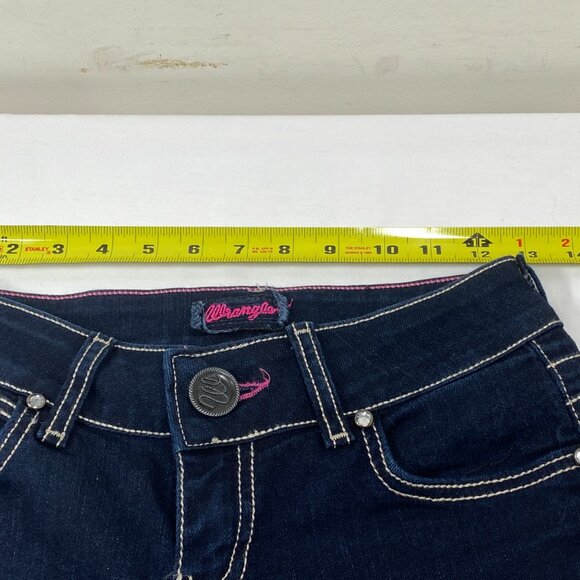 Womens Wrangler 10MWZJK Dark Wash Jeans Sz 0 x 34 Boot Cut - Picture 3 of 15